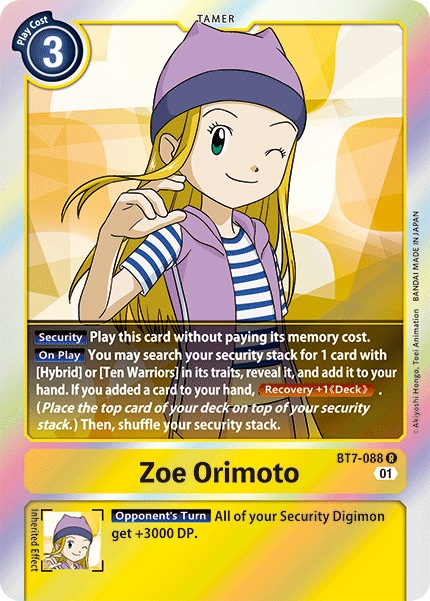 BT7-088 Zoe Orimoto Rare