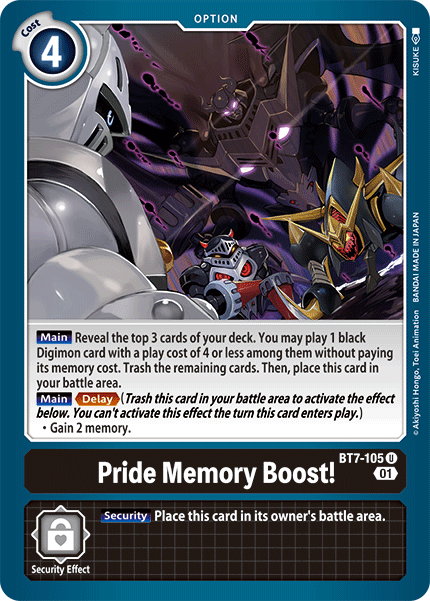 BT7-105 Pride Memory Boost! Uncommon