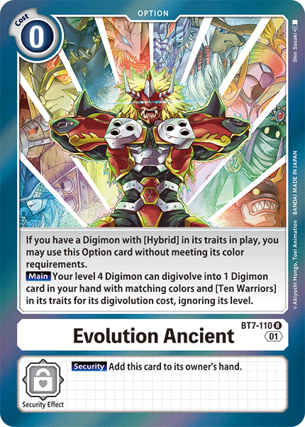 BT7-110 Evolution Ancient Rare