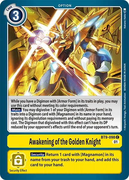 BT9-098 Awakening of the Golden Knight Common