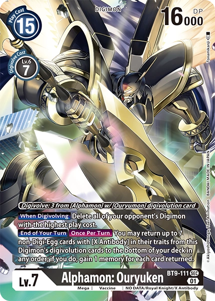 BT9-111 Alphamon: Ouryuken SECRET RARE