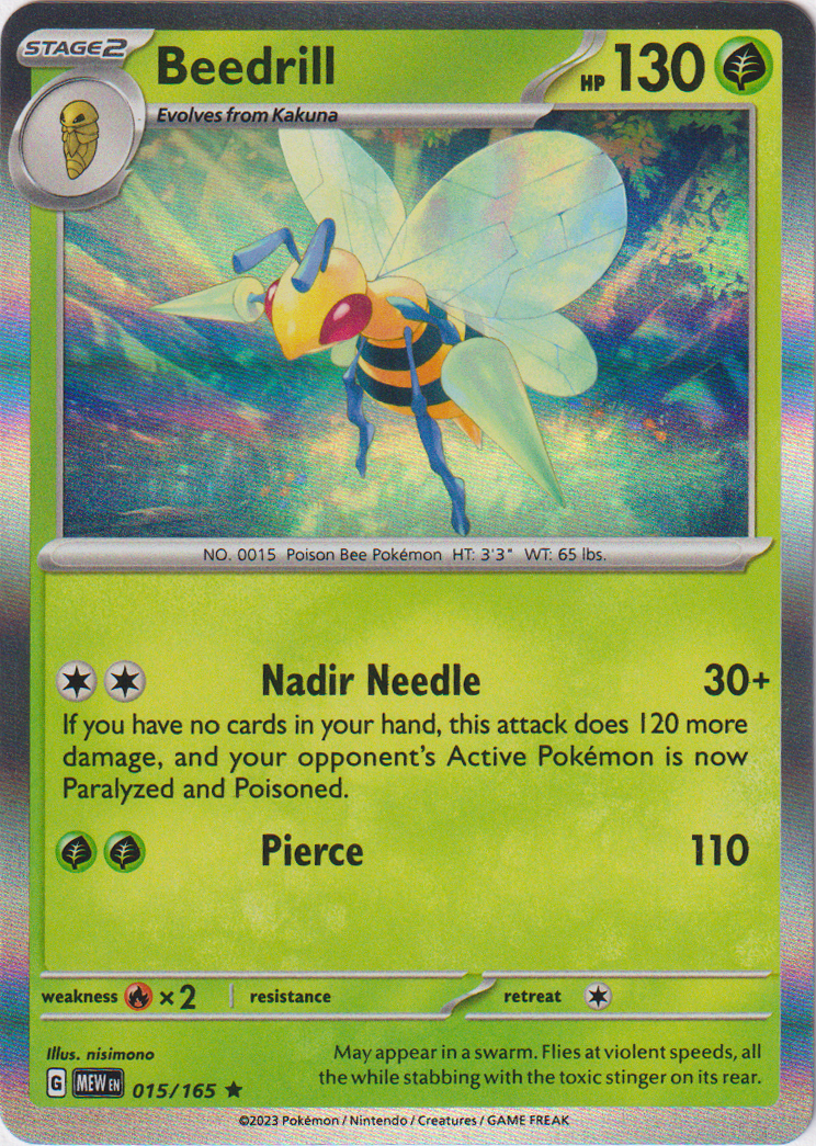 015/165 Beedrill Holo Rare Scarlet & Violet 151