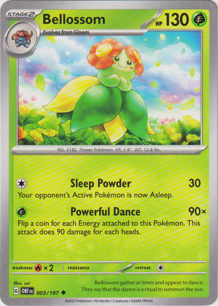 003/197 Bellossom Uncommon Obsidian Flames