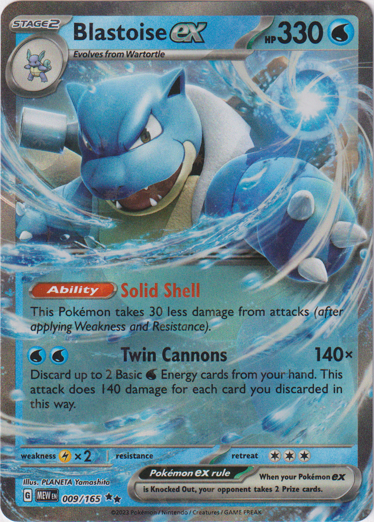 009/165 Blastoise EX Scarlet & Violet 151