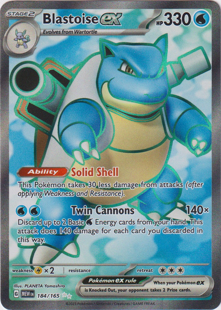 184/165 Blastoise EX Ultra Rare Scarlet & Violet 151