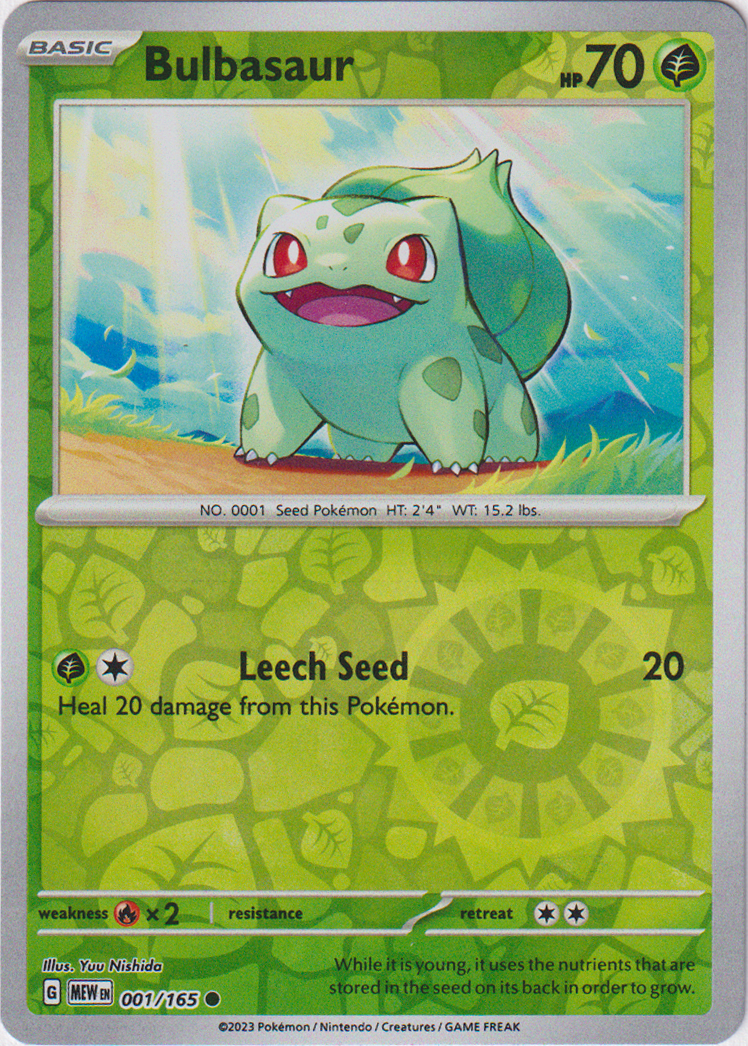 001/165 Bulbasaur Common Reverse Holo Scarlet & Violet 151