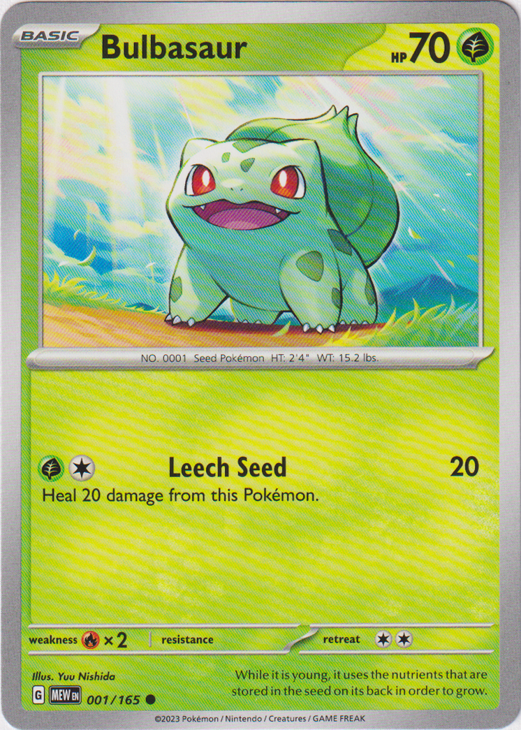 001/165 Bulbasaur Common Scarlet & Violet 151