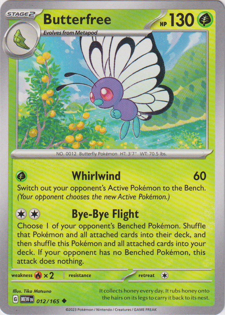 012/165 Butterfree Uncommon Scarlet & Violet 151