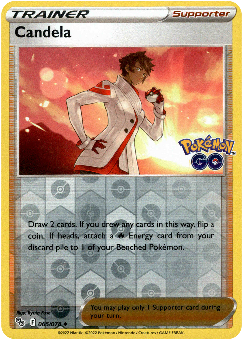 065/078 Candela Uncommon Reverse Holo Pokemon GO