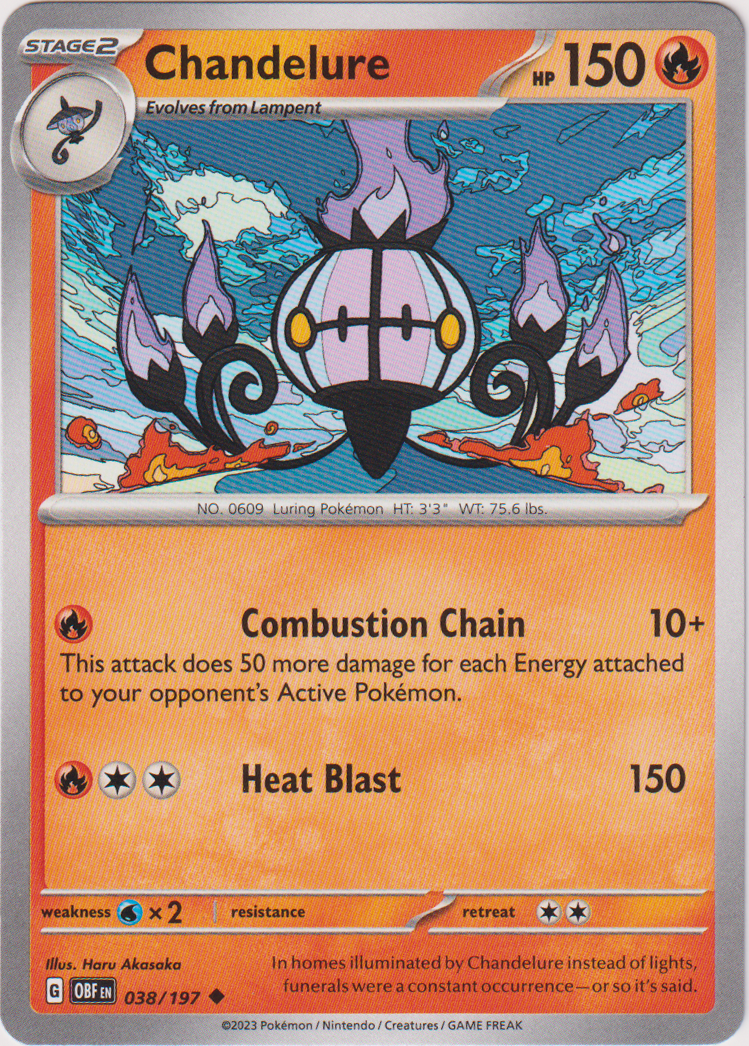 038/197 Chandelure Uncommon Obsidian Flames