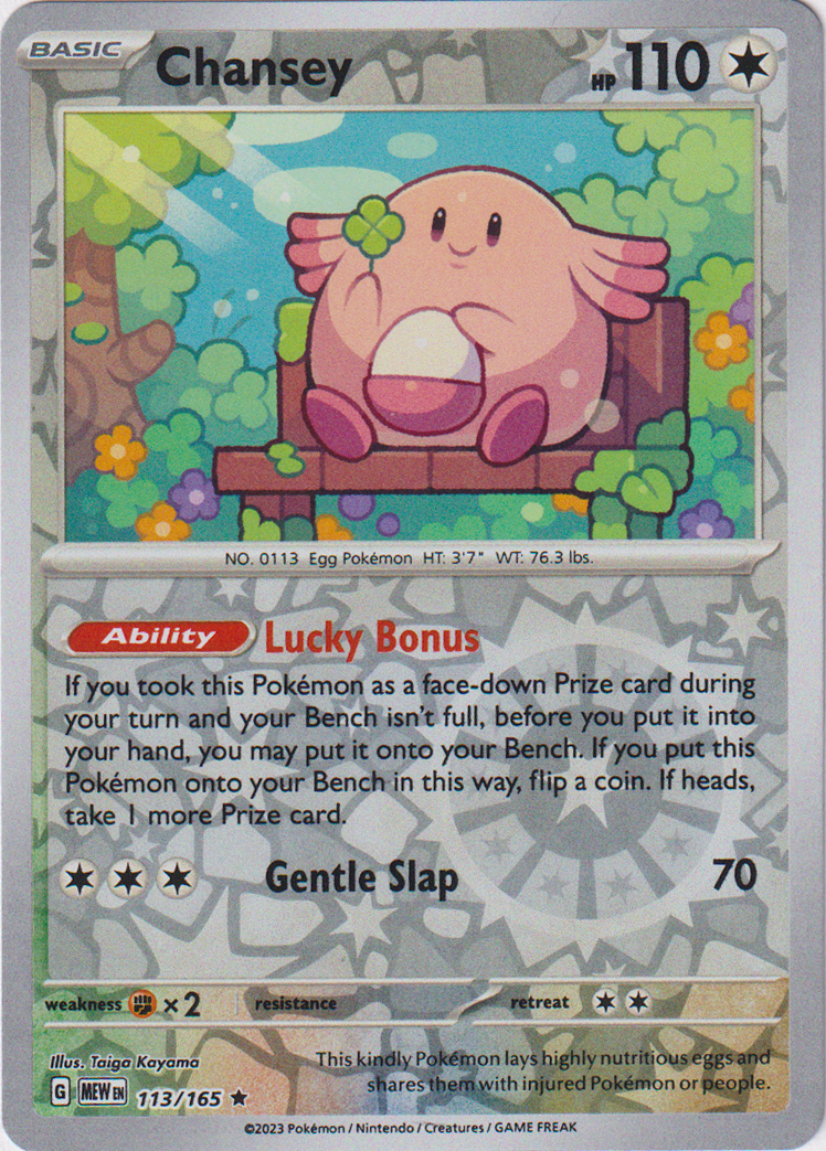 113/165 Chansey Rare Reverse Holo Scarlet & Violet 151