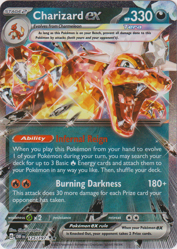 125/197 Charizard EX Double Rare Obsidian Flames