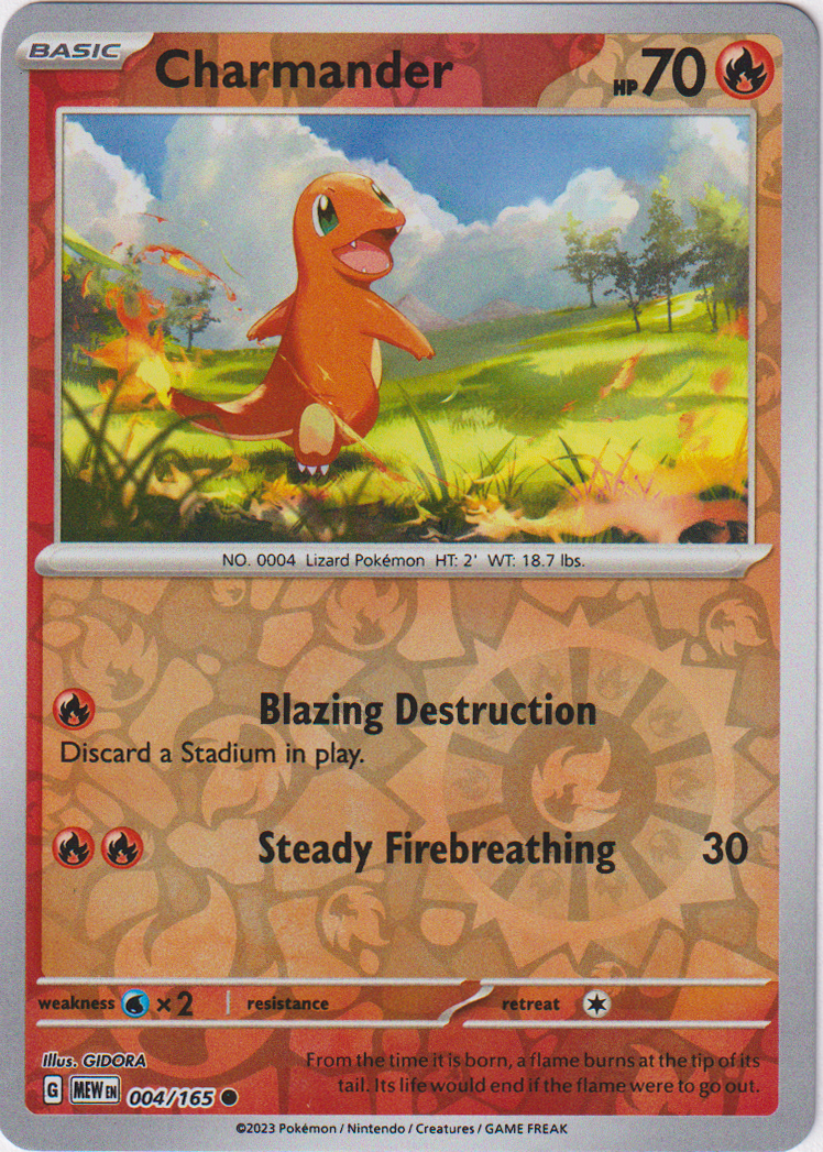 004/165 Charmander Common Reverse Holo Scarlet & Violet 151