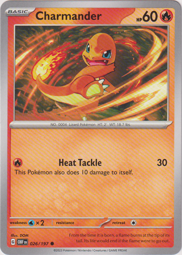 026/197 Charmander Common Obsidian Flames