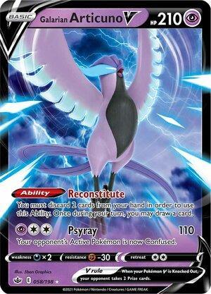 058/198 Galarian Articuno V Ultra Rare Chilling Reign