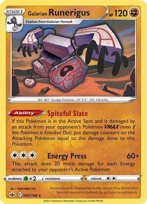 083/198 Galarian Runerigus Holo Rare Chilling Reign