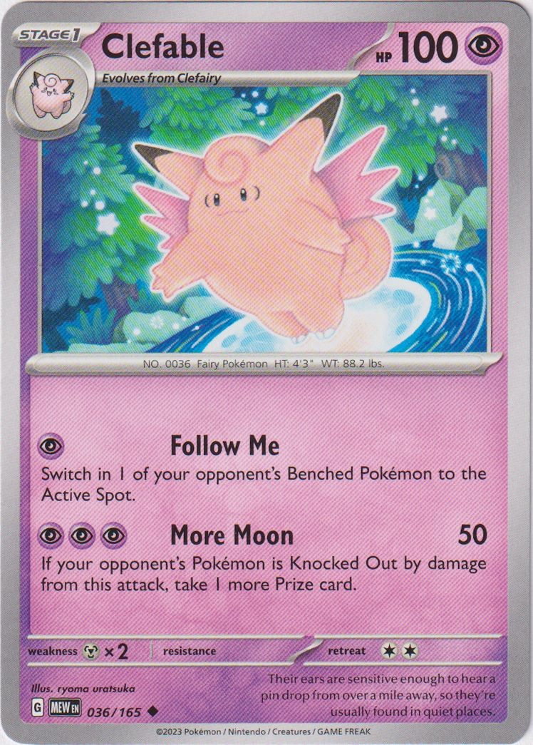 036/165 Clefable Uncommon Scarlet & Violet 151