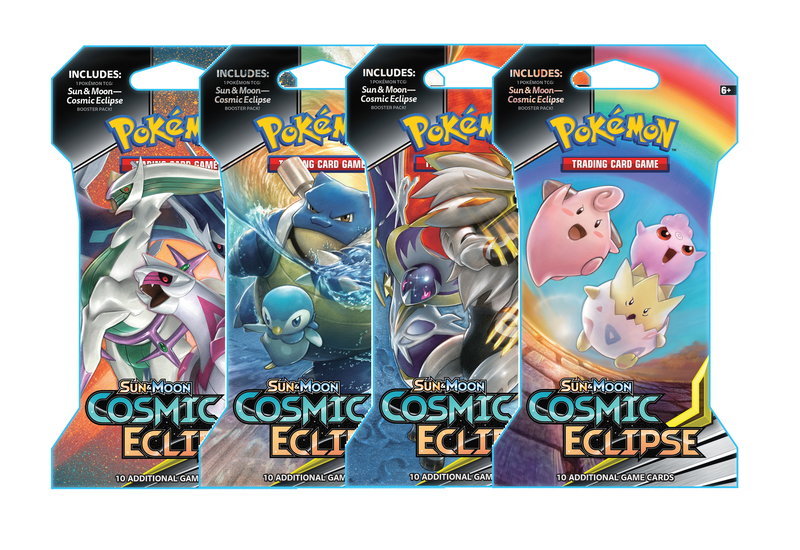 Pokemon - TCG - Cosmic Eclipse Blister Artset (4 Blisters)