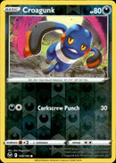 109/195 Croagunk Common Reverse Holo Silver Tempest