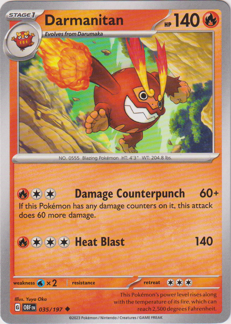 035/197 Darmanitan Uncommon Obsidian Flames