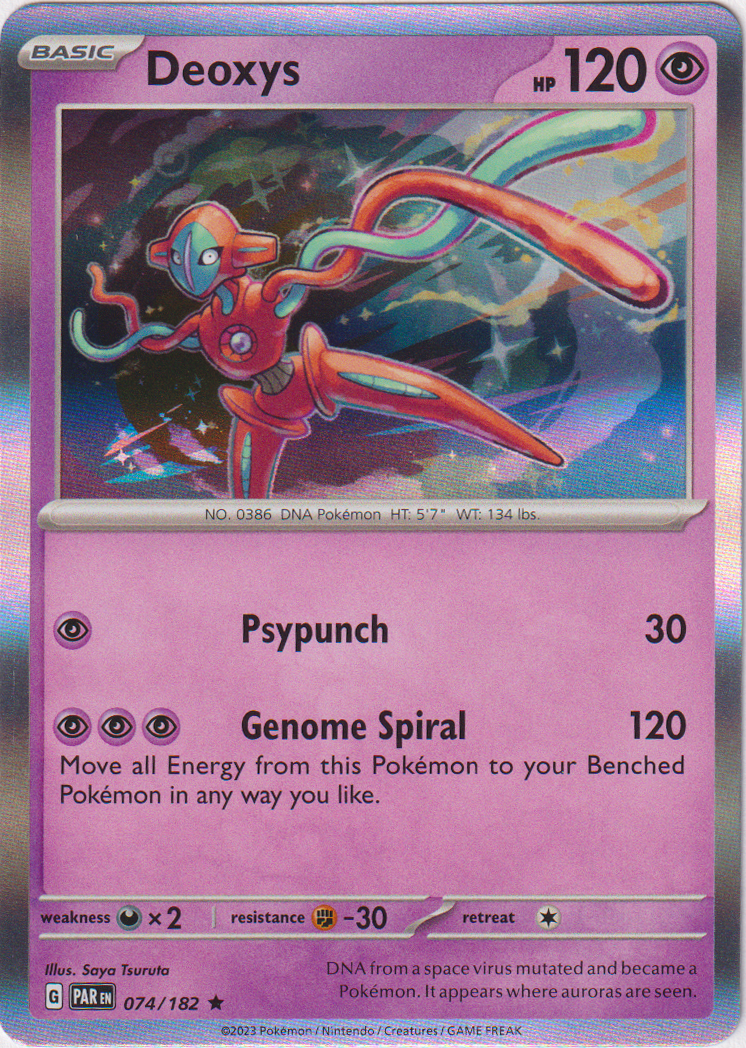 074/182 Deoxys Holo Rare Paradox Rift