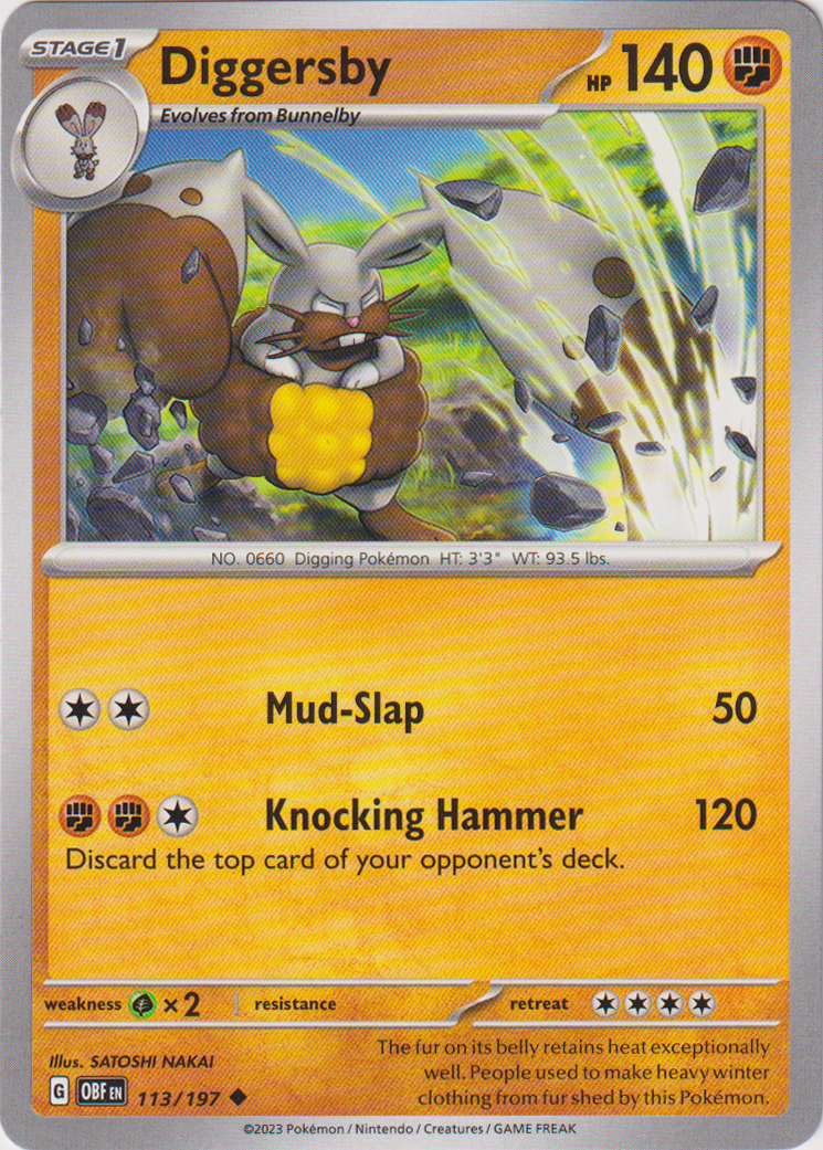 113/197 Diggersby Uncommon Obsidian Flames