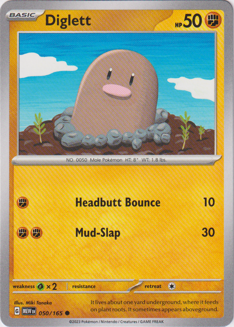 050/165 Diglett Common Scarlet & Violet 151