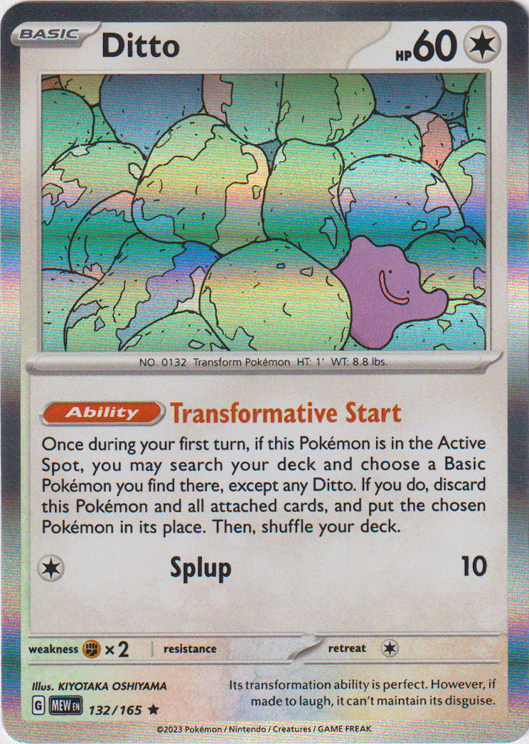 132/165 Ditto Holo Rare Scarlet & Violet 151