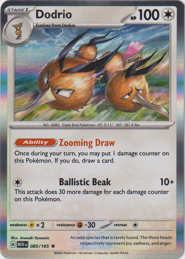 085/165 Dodrio Holo Rare Scarlet & Violet 151