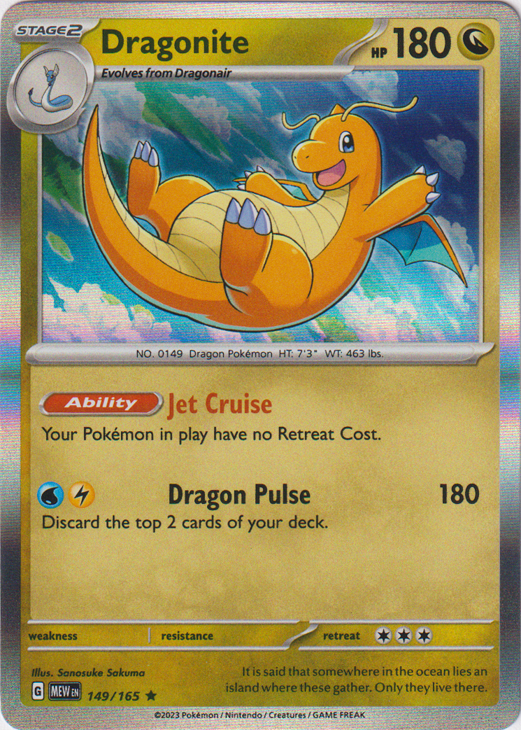 149/165 Dragonite Holo Rare Scarlet & Violet 151