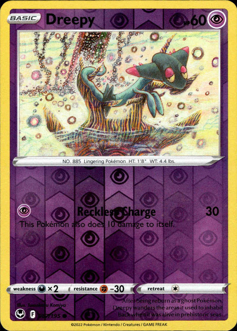 087/195 Dreepy Common Reverse Holo Silver Tempest