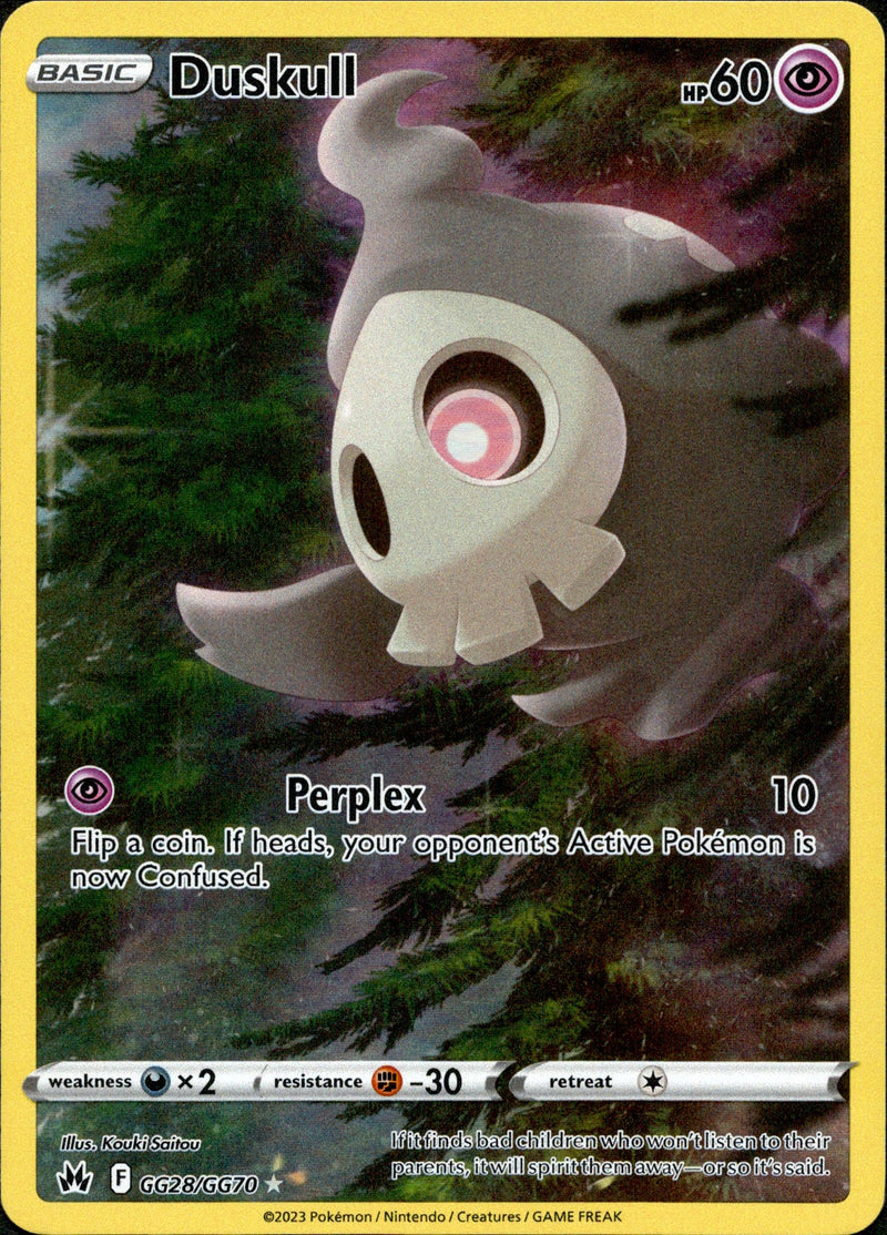 GG28/GG70 Duskull Holo Rare Crown Zenith