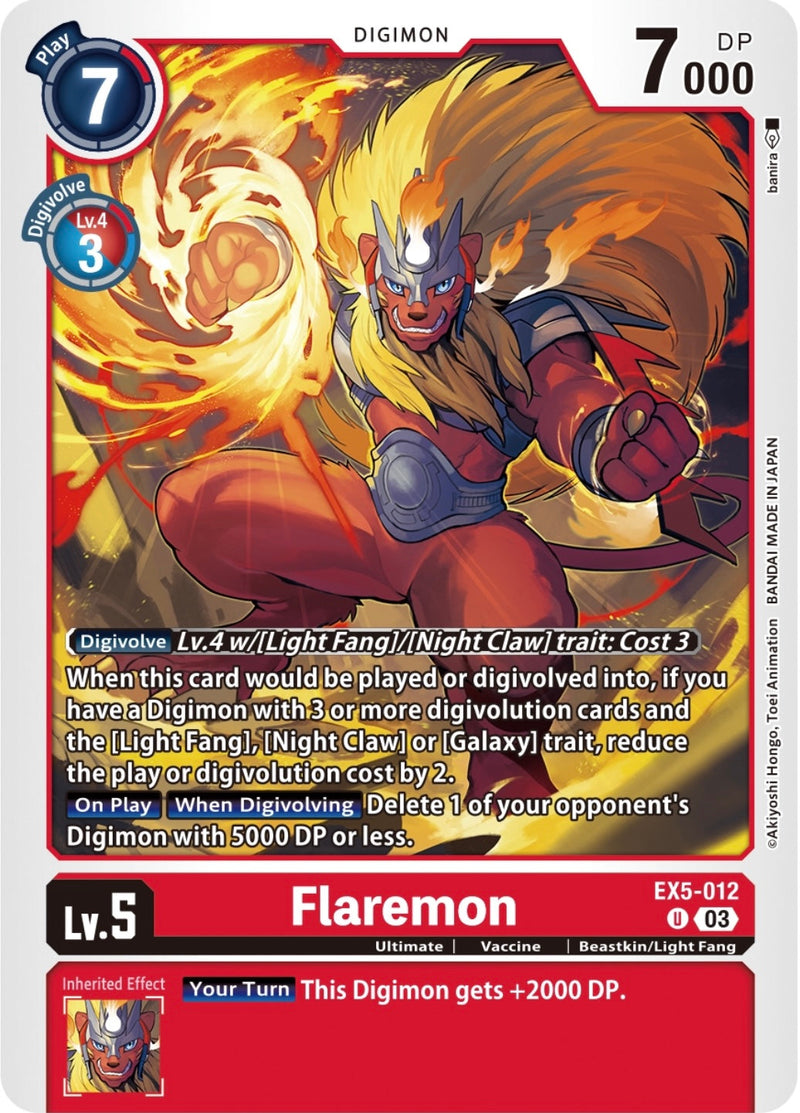 EX05-012 Flaremon Uncommon