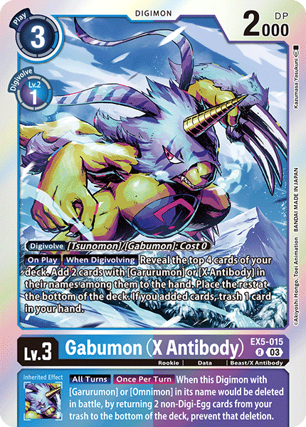 EX05-015 Gabumon (X Antibody) Rare