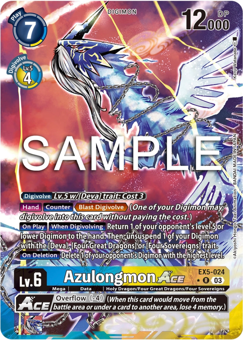 EX05-024 Azulongmon ACE Alternate Art