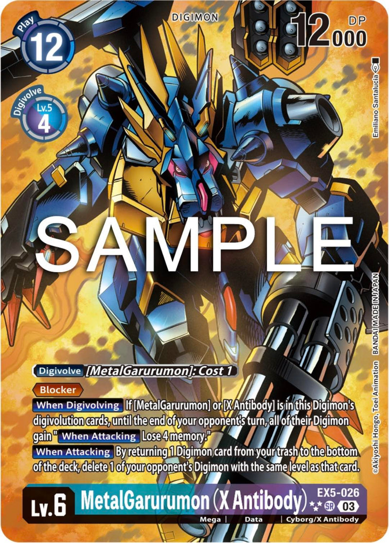 EX05-026 MetalGarurumon (X Antibody) Gold Alternate Art