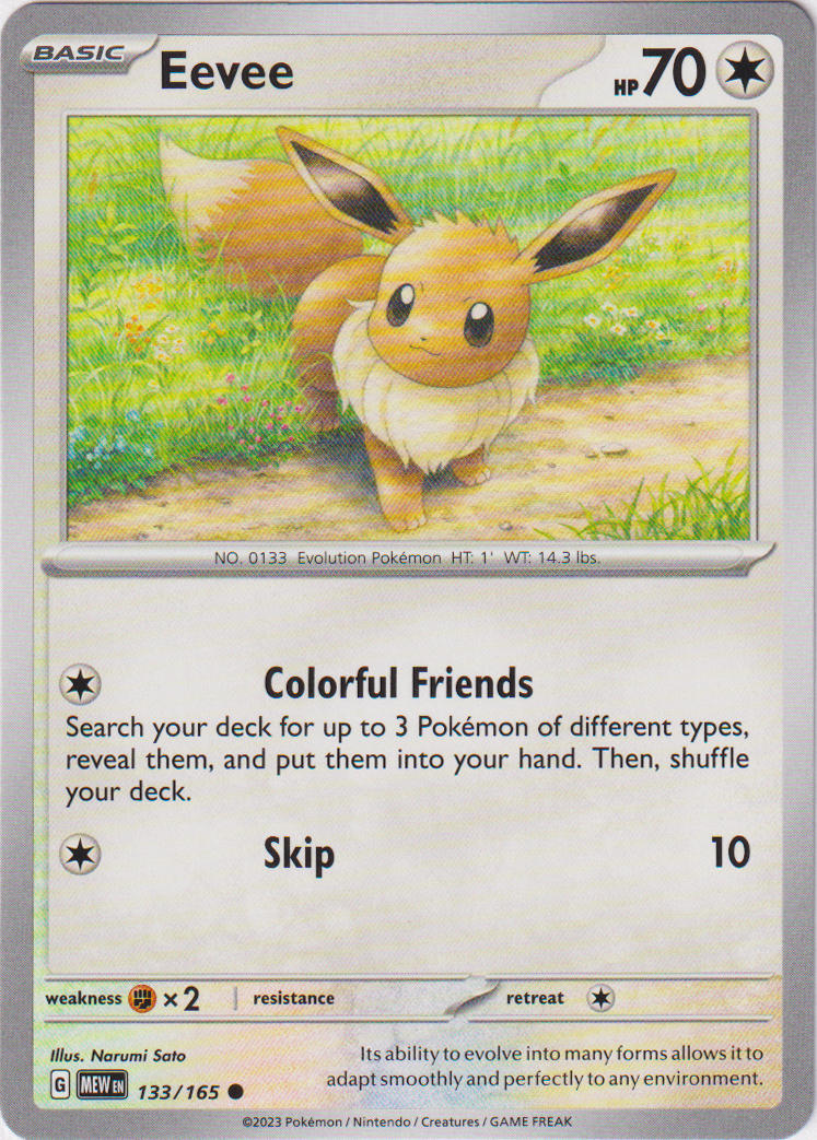 133/165 Eevee Common Scarlet & Violet 151