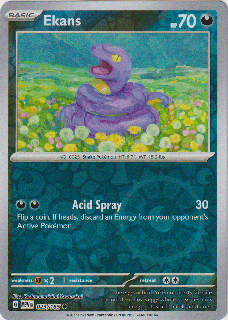 023/165 Ekans Common Reverse Holo Scarlet & Violet 151