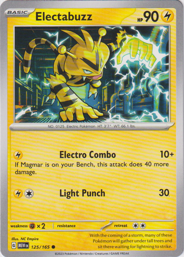 125/165 Electabuzz Common Scarlet & Violet 151