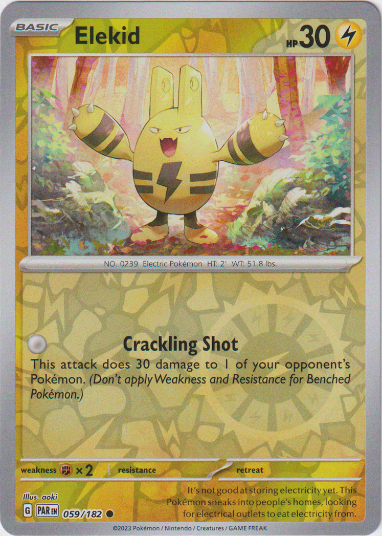 059/182 Elekid Common Reverse Holo Paradox Rift