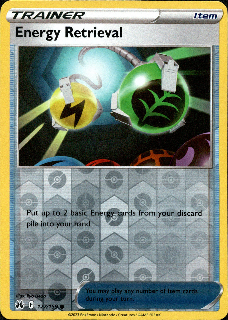 127/159 Energy Retrieval Common Reverse Holo Crown Zenith