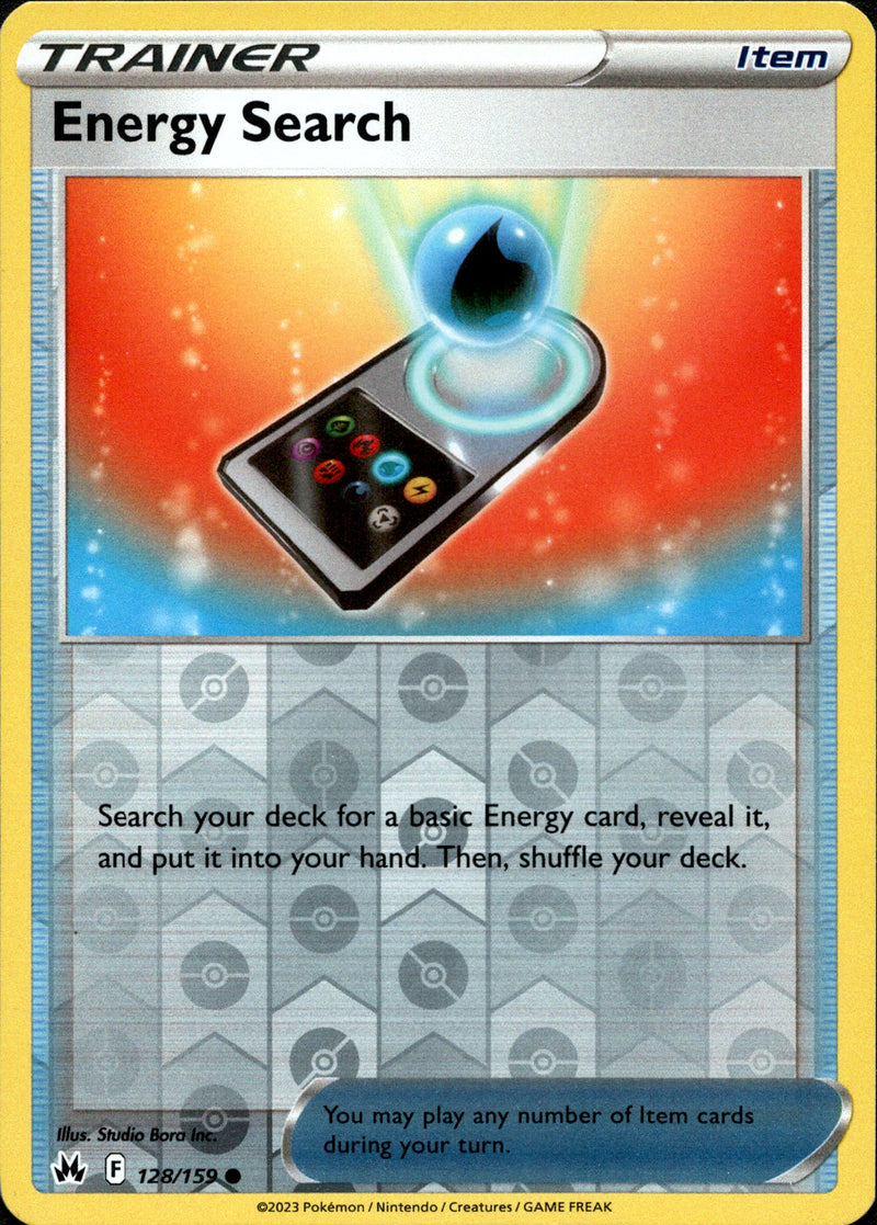 128/159 Energy Search Common Reverse Holo Crown Zenith