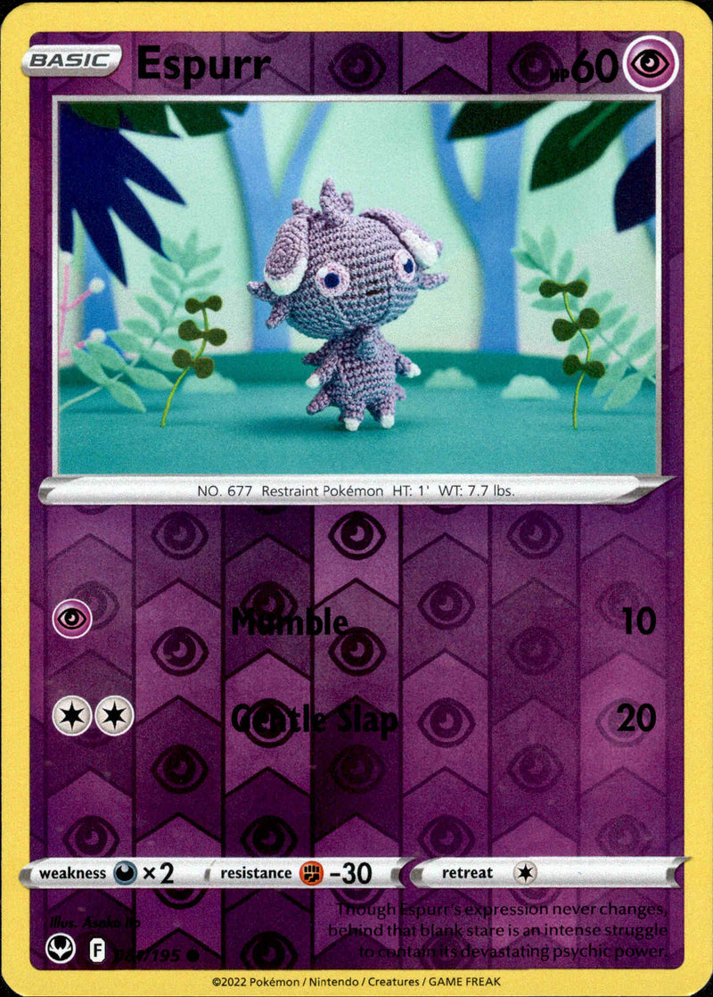 081/195 Espurr Common Reverse Holo Silver Tempest