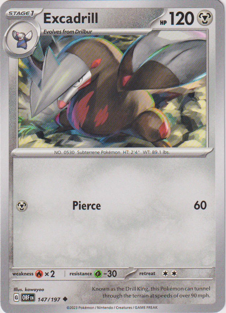 147/197 Excadrill Uncommon Obsidian Flames