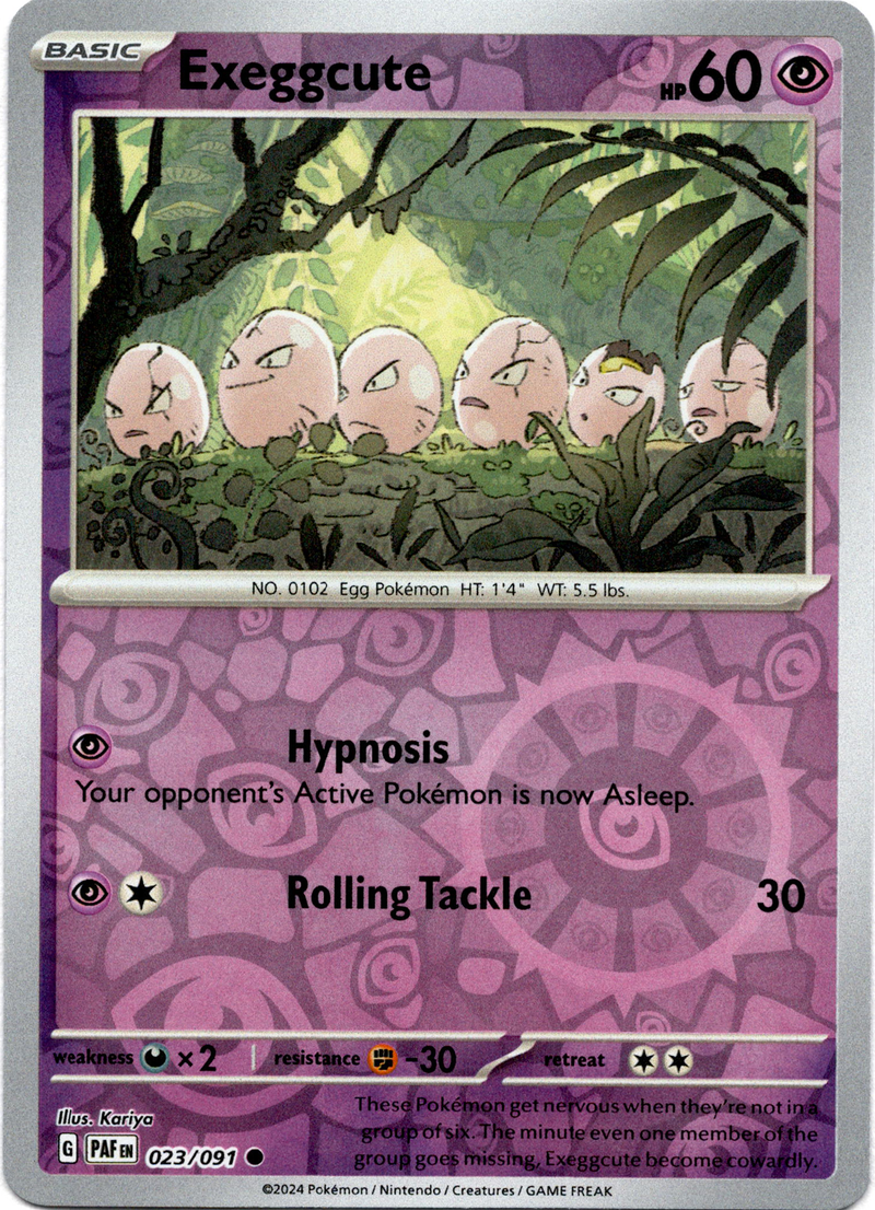 023/091 Exeggcute Common Reverse Holo Paldean Fates