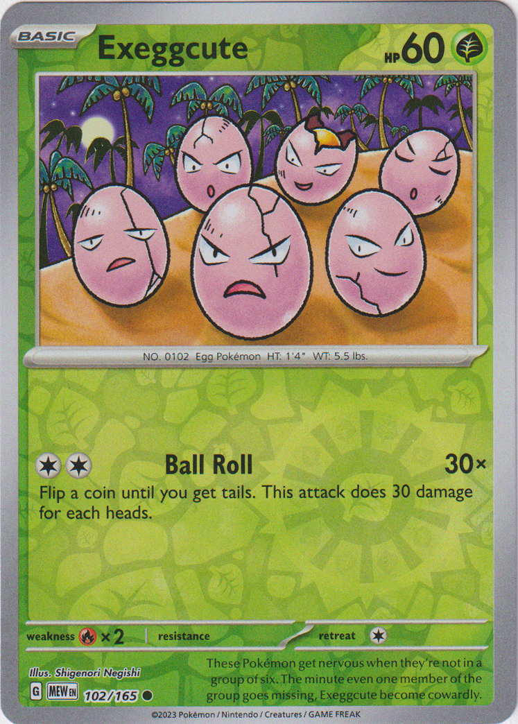 102/165 Exeggcute Common Reverse Holo Scarlet & Violet 151