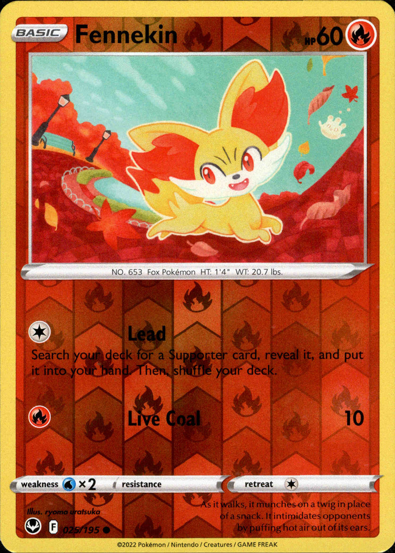 025/195 Fennekin Common Reverse Holo Silver Tempest