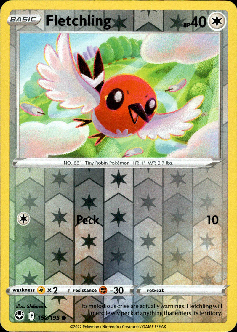 150/195 Fletchling Common Reverse Holo Silver Tempest