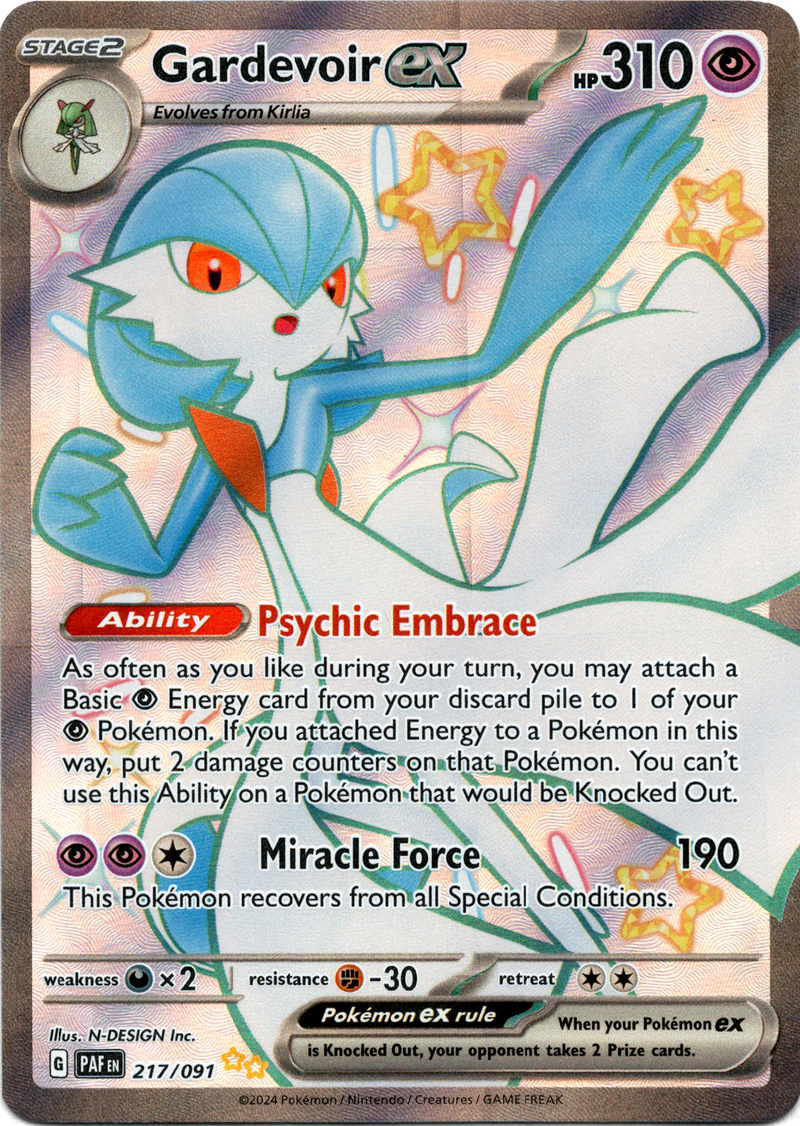 217/091 Gardevoir EX Ultra Rare Paldean Fates