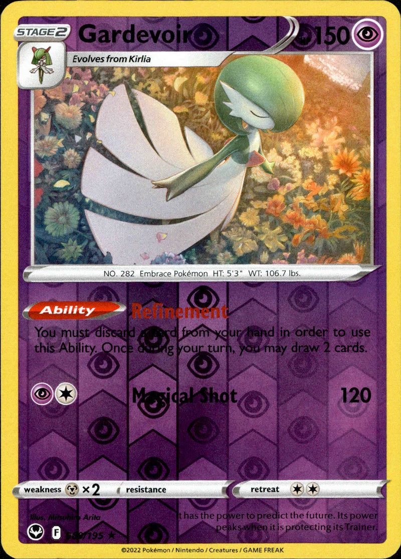 069/195 Gardevoir Rare Reverse Holo Silver Tempest